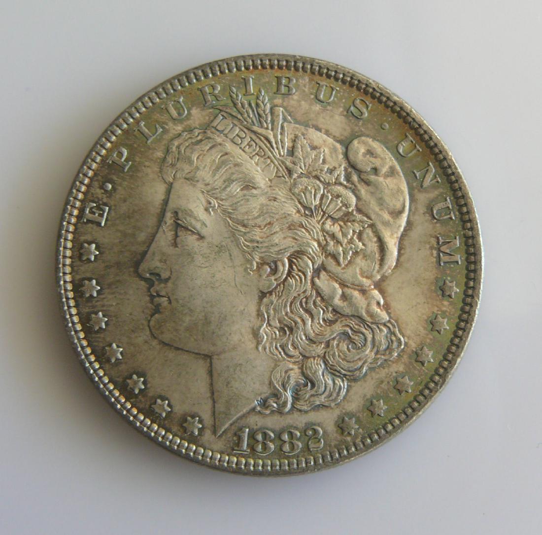 1885 P Superbly Toned Gem Uncirculated Morgan Silver (1 of 2)