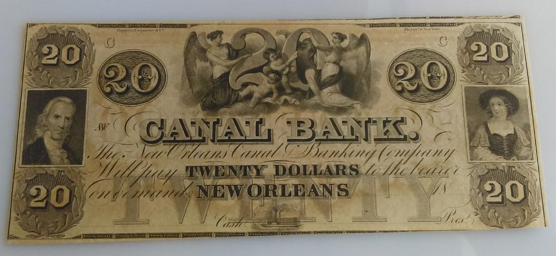 Canal Bank Of Louisiana Twenty (20.00) Dollar Note (1 of 2)