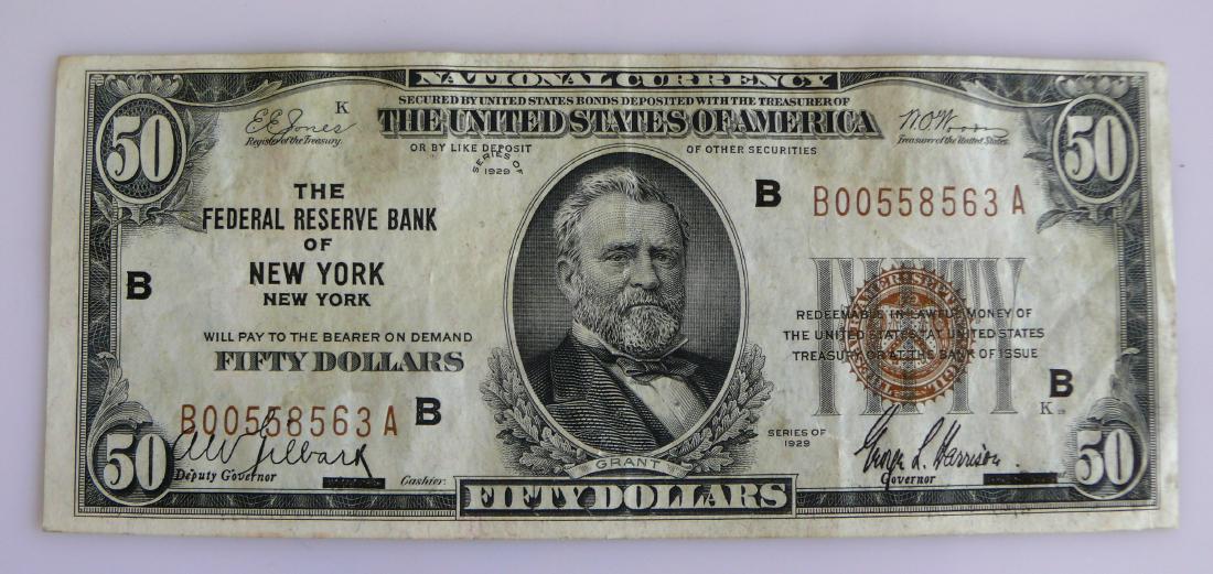 1929 Almost Uncirculated National Currency Bank of New (1 of 2)