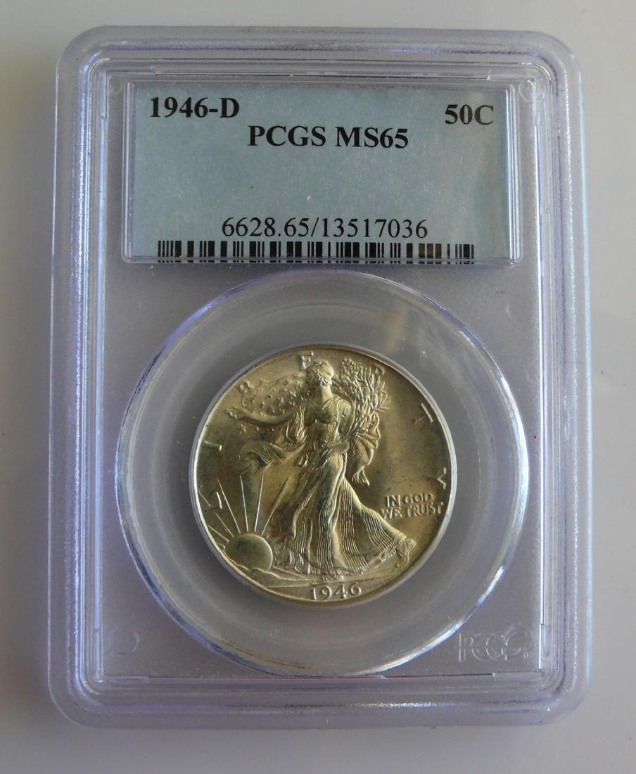 1946 D Gem Walking Liberty Half Dollar PCGS MS65 (1 of 2)