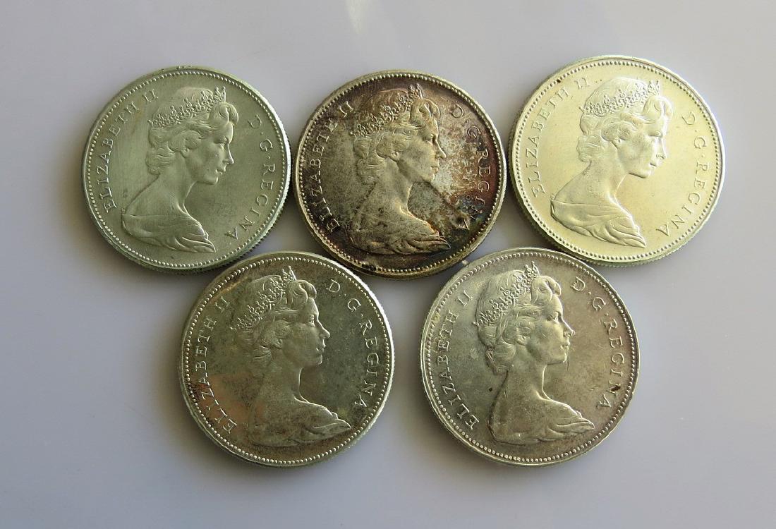 Five (5) 1967 Canada Goose Dollars Original CH. UNC. (1 of 2)