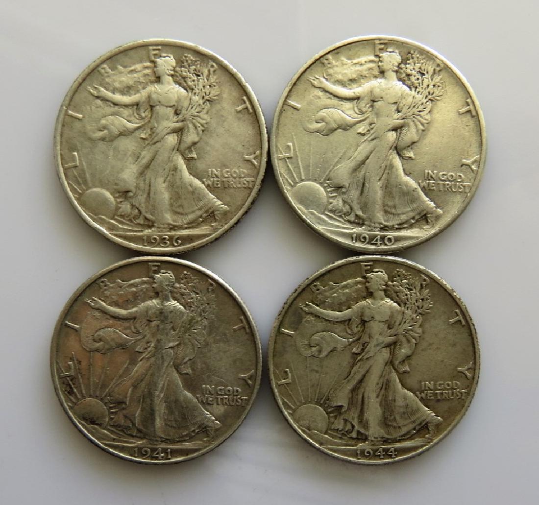 1936 - 1940 - 1941 D - 1944 Walking Liberty Silver Half (1 of 2)
