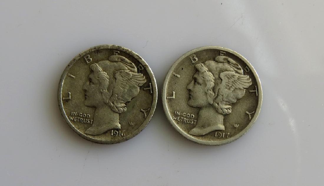 1916 S & 1917 S Mercury Dime (1 of 2)