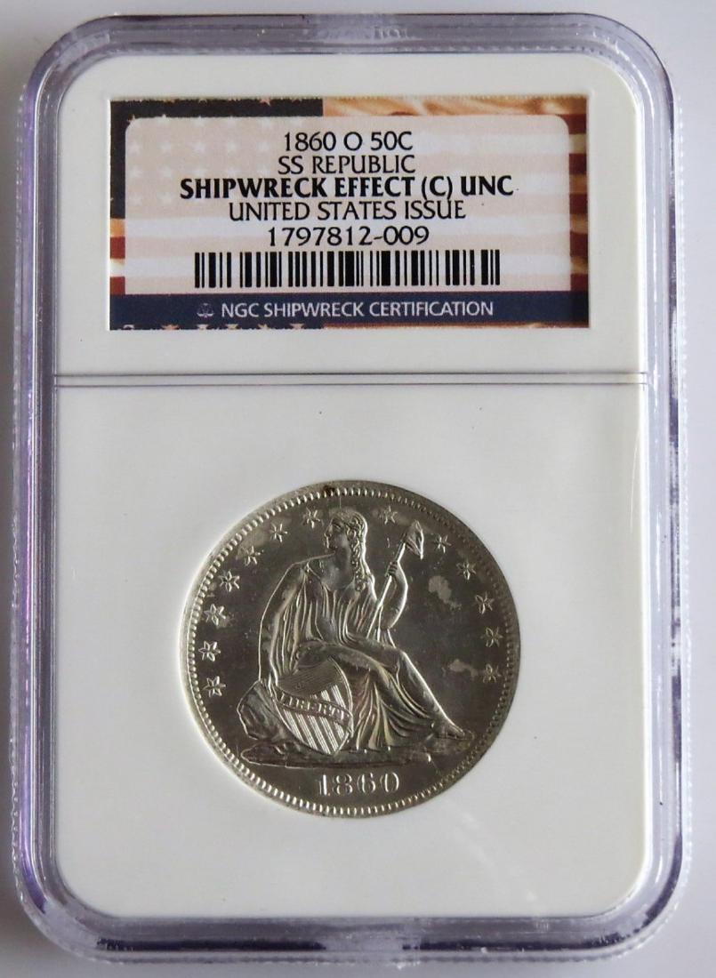 1860-O SS Republic (Ship-Wreck Recovery) NGC (1 of 2)