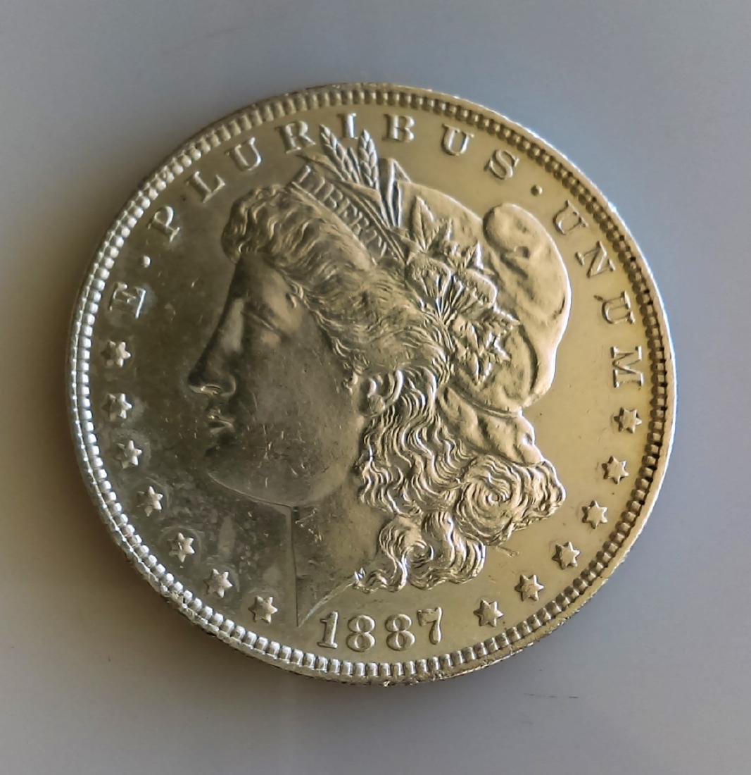 1887 Morgan Silver Dollar Choice Almost Unc. (1 of 2)