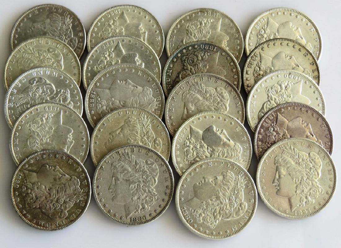 A Twenty (20ct.) Coin Roll of PRE-1921 XF-BU Morgan (1 of 2)