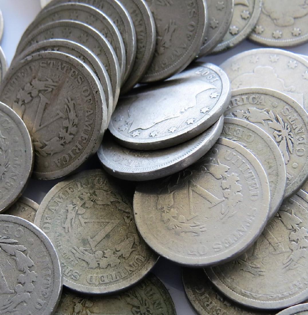 Roll of 40 Average Circulated Liberty Nickels (1 of 2)