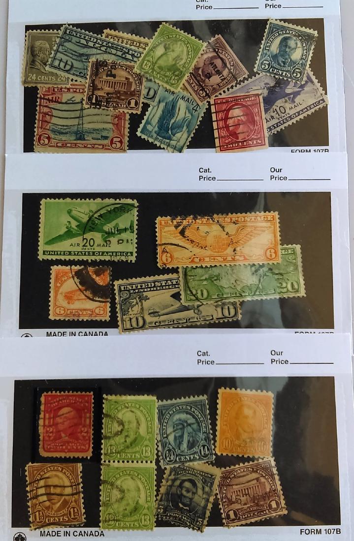 One Hundred (100ct.) US Stamps Including C1 Airmail - (1 of 4)