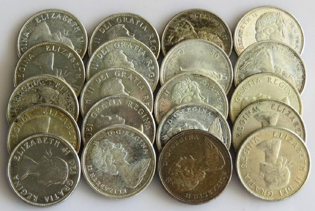 Uncirculated Canada Silver 50 Cent Coins A Twenty (1 of 2)