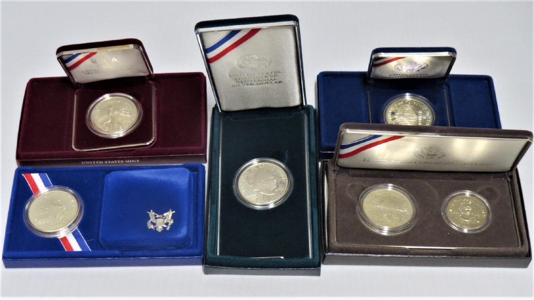 1986-1990 Commemorative Proof Dollars With Original (1 of 2)