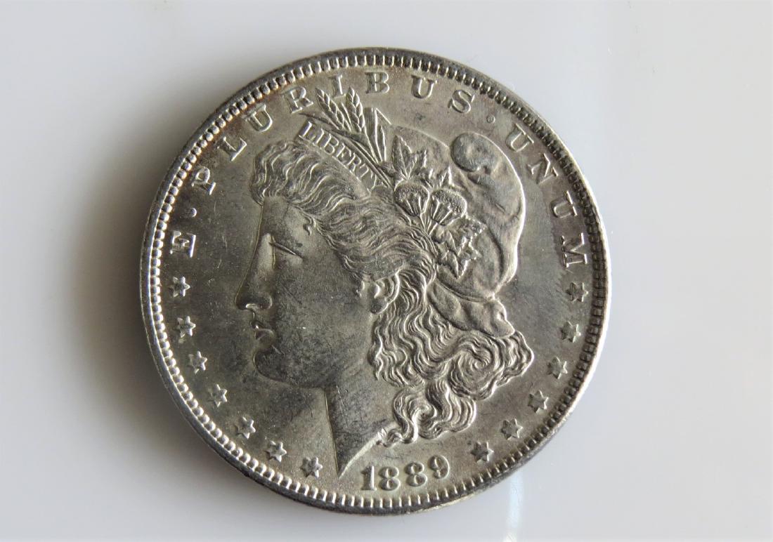 1889 P Lightly Toned Original Choice BU Morgan Silver (1 of 2)