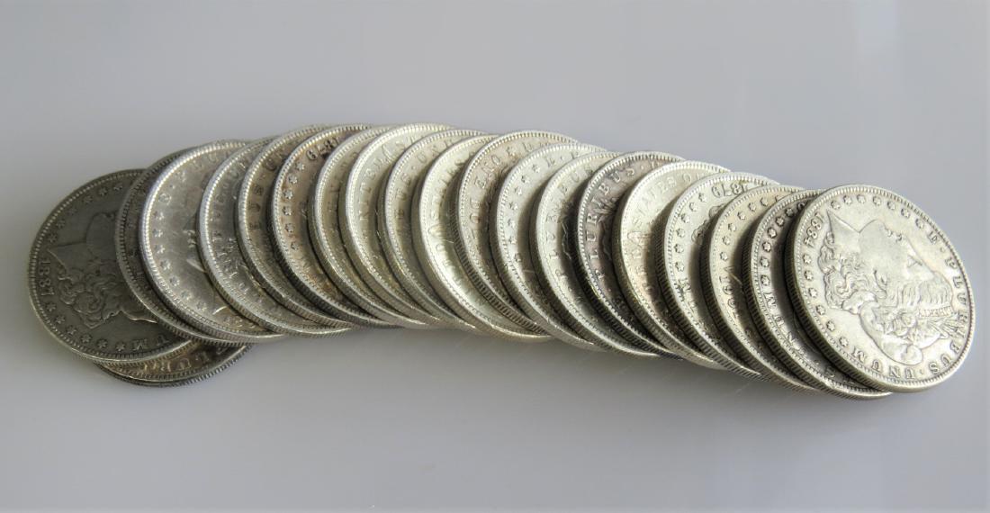 A Twenty (20ct.) Coin Roll of PRE-1921 XF-BU Morgan (1 of 3)