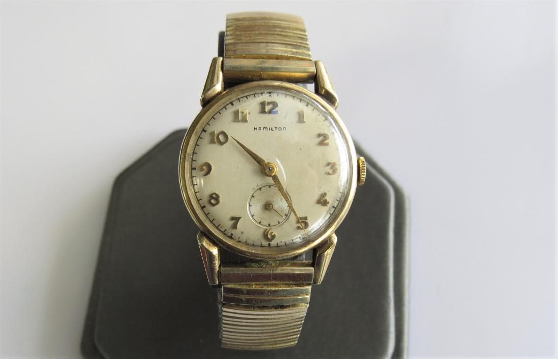 vintage hamilton gold watch