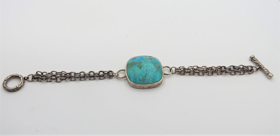 Turquoise and Silver Bracelet (1 of 3)