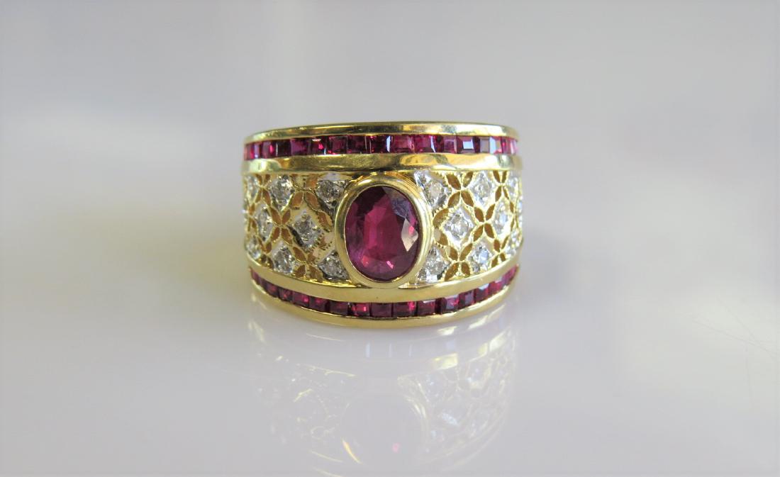 Diamond and Ruby Mens Ring (1 of 3)