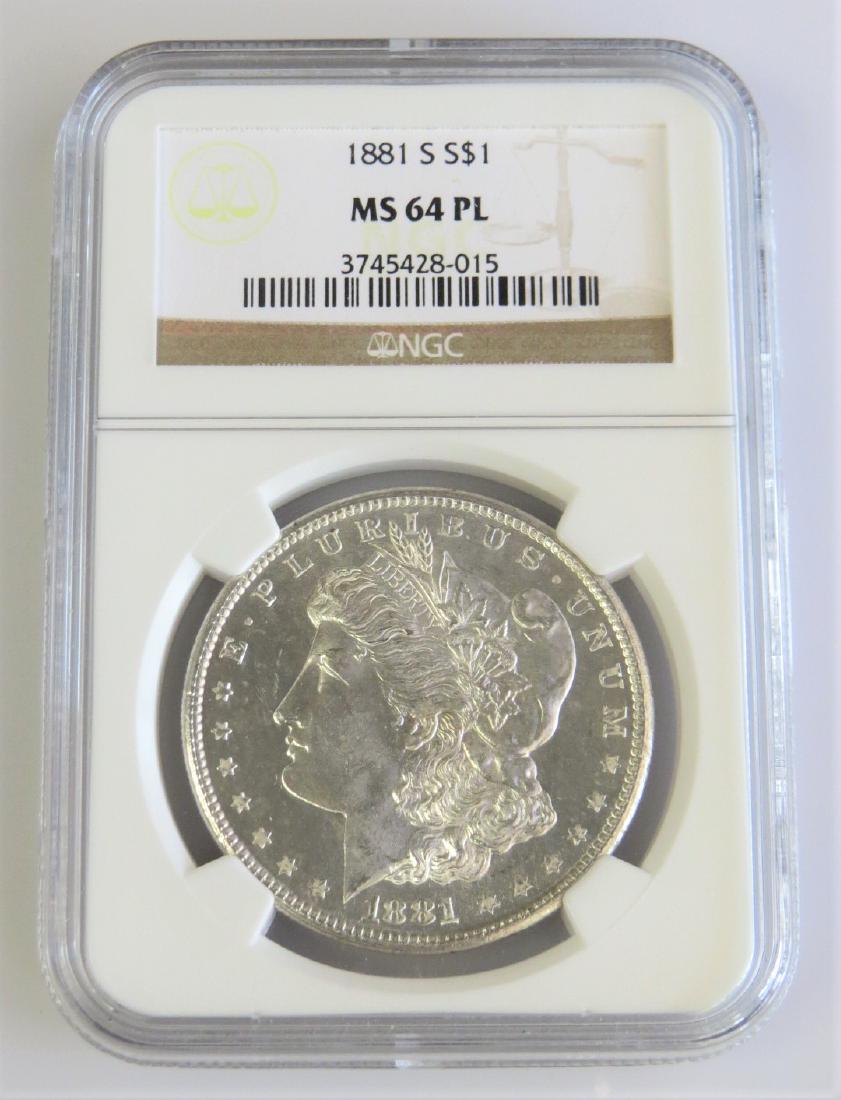 1881 S Morgan Dollar NGC MS64 PL (1 of 2)