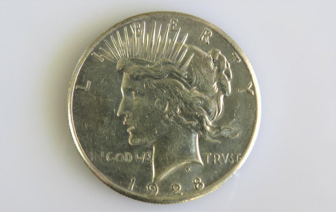 1928 P PEACE SILVER DOLLAR Key-Date Choice Uncirculated (1 of 2)