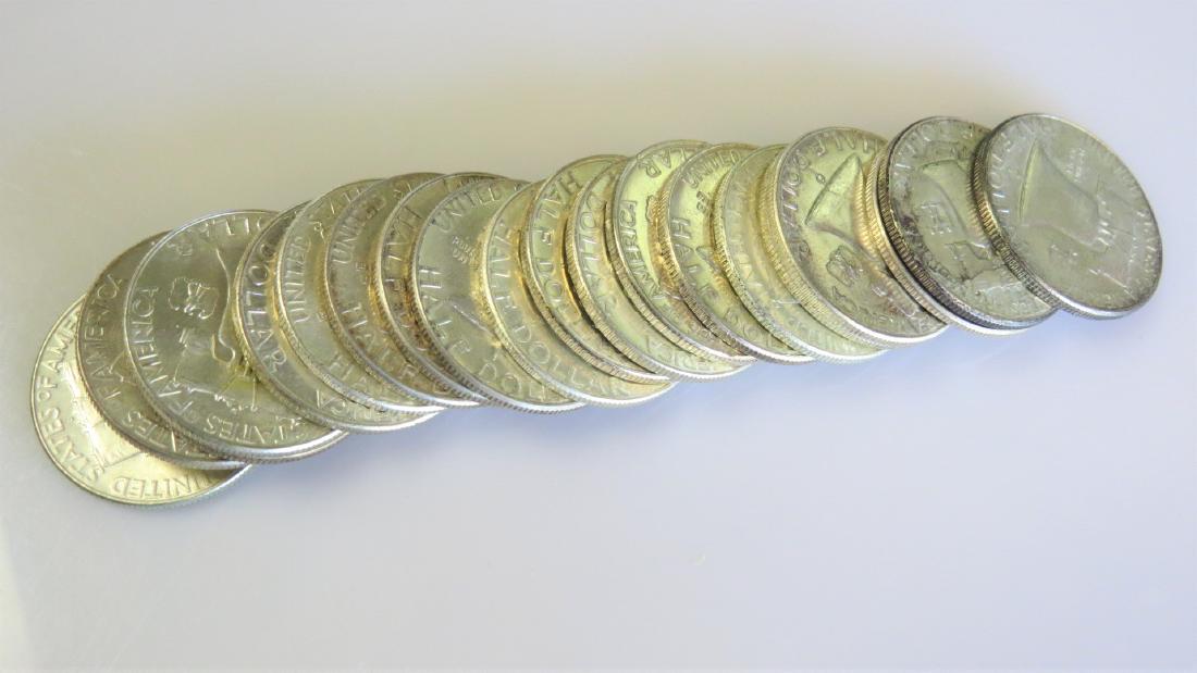 A Full 10.00 Roll of 1963 Silver BU Ben Franklin (1 of 3)