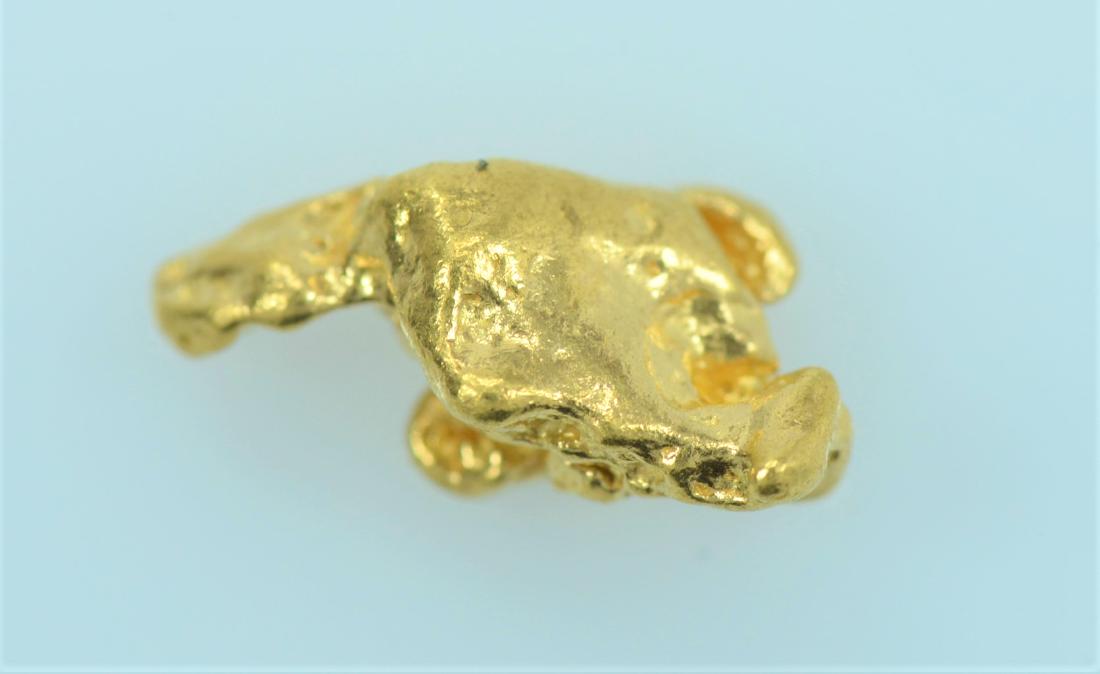 Gold Nugget: 20.5K - 22K purity gold nugget weighing 1.4 grams.