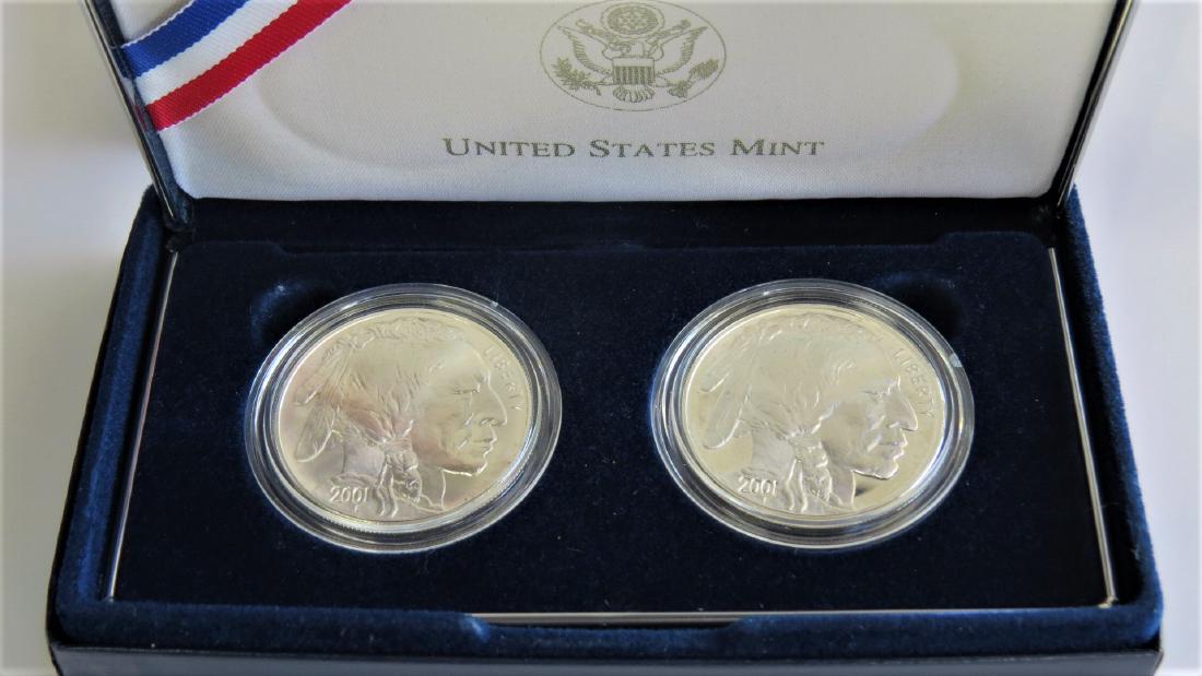 2001 Buffalo Silver Dollar 2 Piece Set (1 of 4)