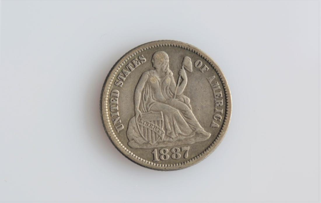 1887 Seated Liberty Dime Original XF (1 of 2)