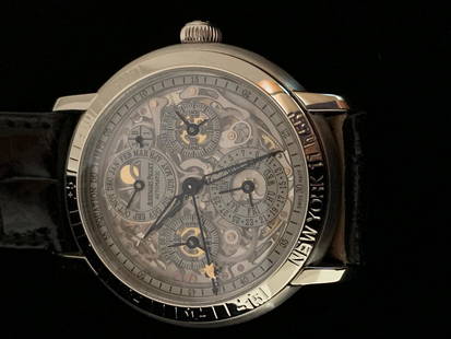 Audemars Piguet Watch: Jules Audemars Equation of Time platinum skeleton limited edition wrist watch. Rare Audemars Piguet Jules Audemars Equation of Time Platinum Skeleton Limited Production reference # 25963PT.OO.D002CR.0