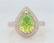 18k Fancy Green Diamond Engagement Ring