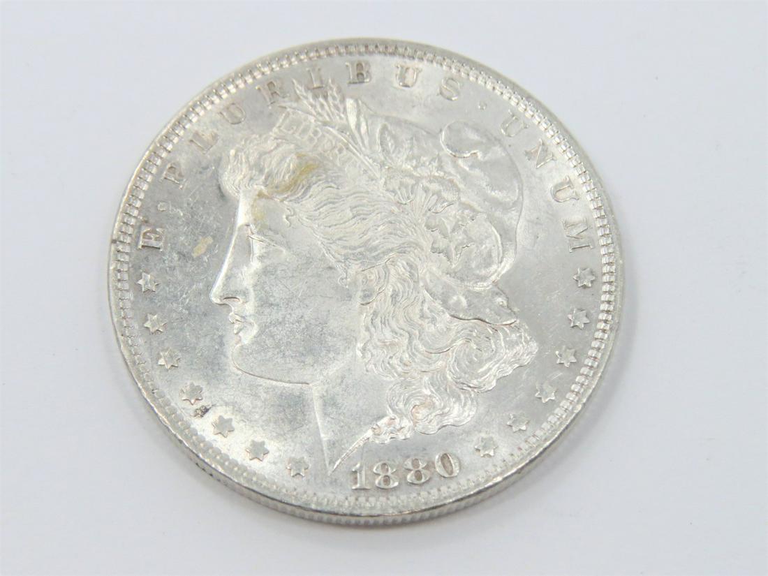 1880 P Morgan Silver Dollar Ch BU (1 of 2)
