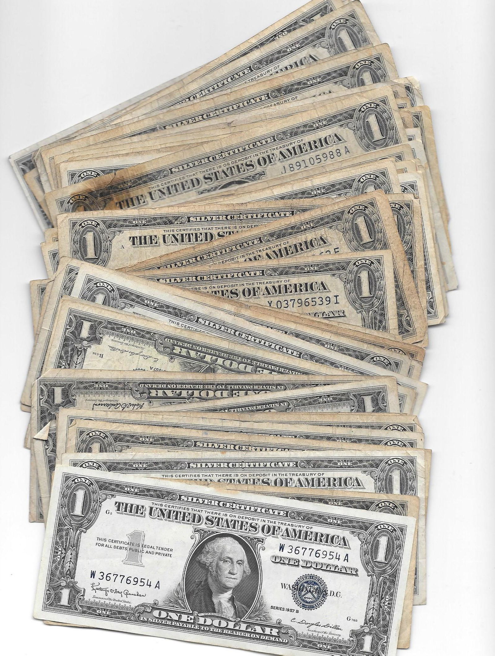 50 1935-57 Silver Certificates + Star Notes (1 of 2)