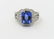 Certified Platinum Tanzanite and Diamond Ring