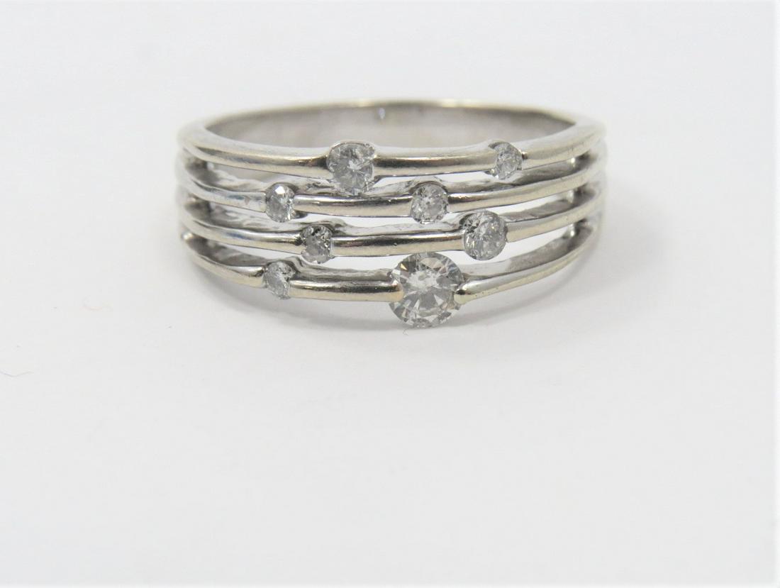 10K White Gold 1.00 CT Diamond Journey Ring (1 of 3)