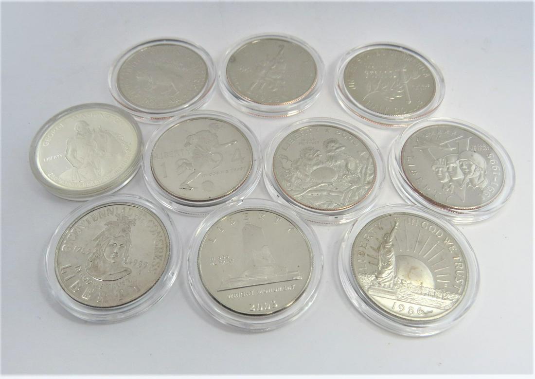 10 Different Proof Commemorative Half Dollars (1 of 8)