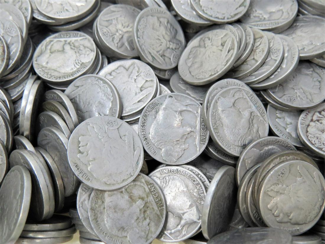 100 Nice circulated Full Date Buffalo Nickels (1 of 1)
