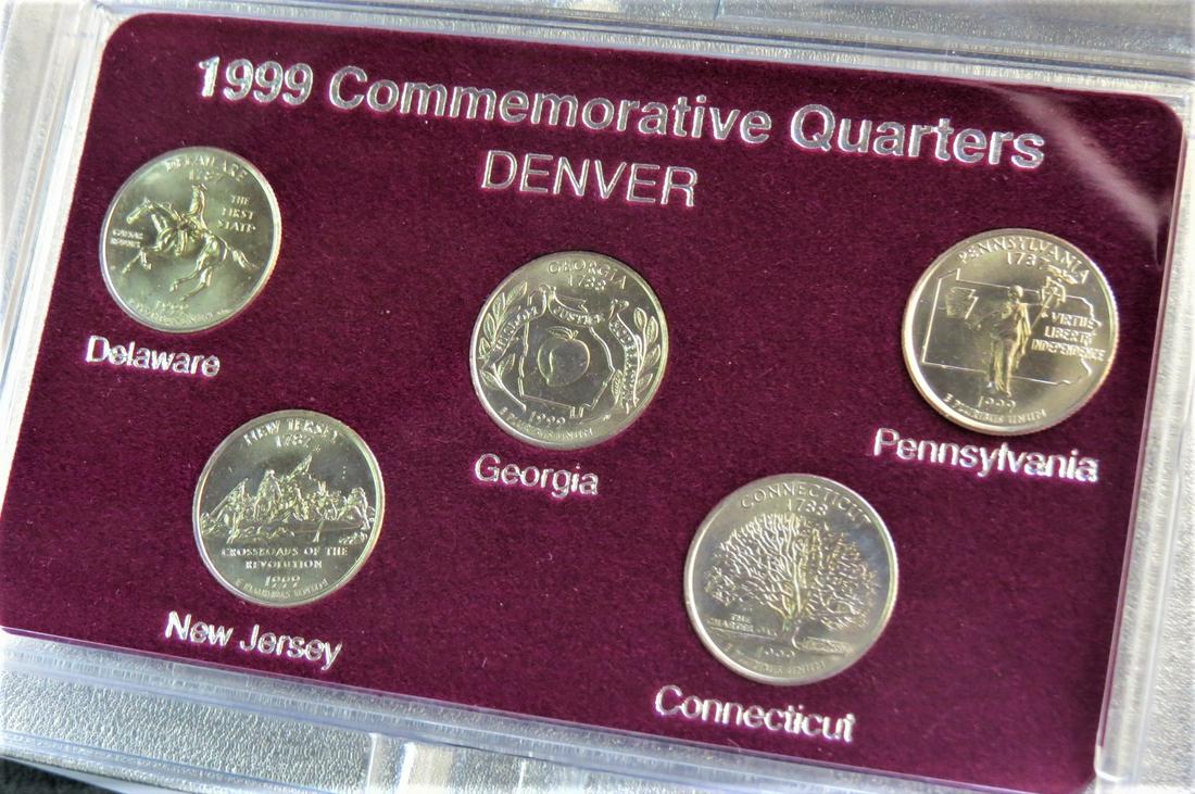 1999- 2008 50 STATE DENVER QUARTER SET: Nicely packaged Denver state quarter set from 1999-2008