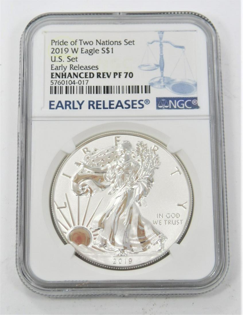 2019 W ERP Silver Eagle POTN Set Proof NGC PF70 ER (1 of 2)