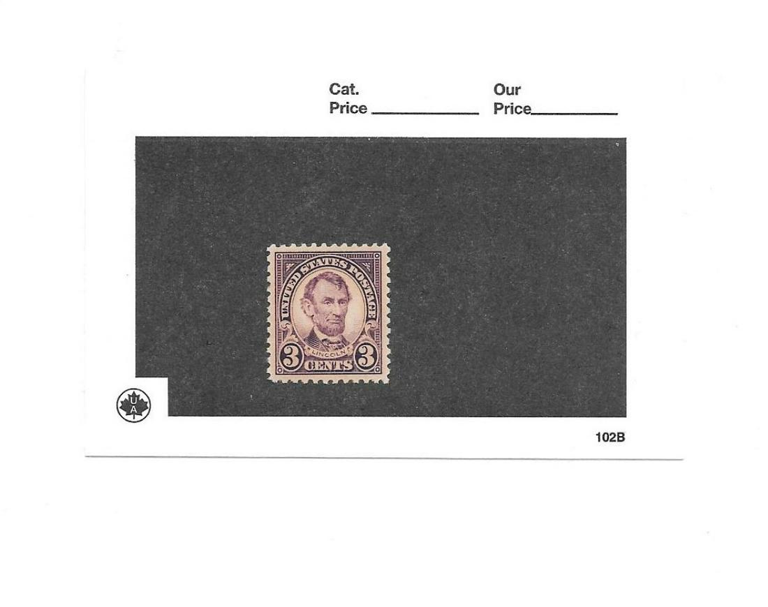 US SC #555 1922 3 Cent Violet Lincoln XFS OG (1 of 1)