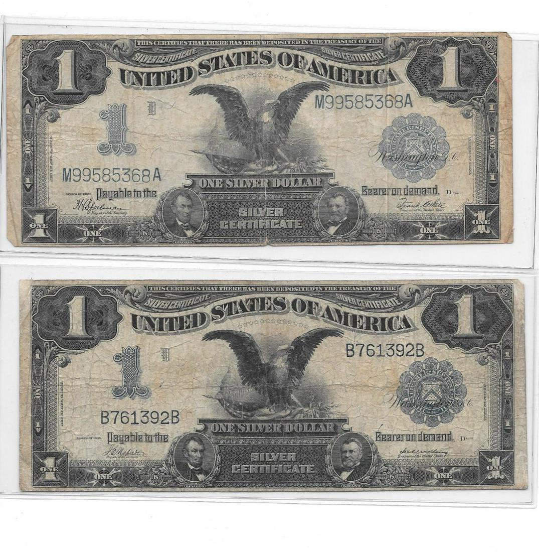Two 1899 Black Eagle Silver Certificates (1 of 2)