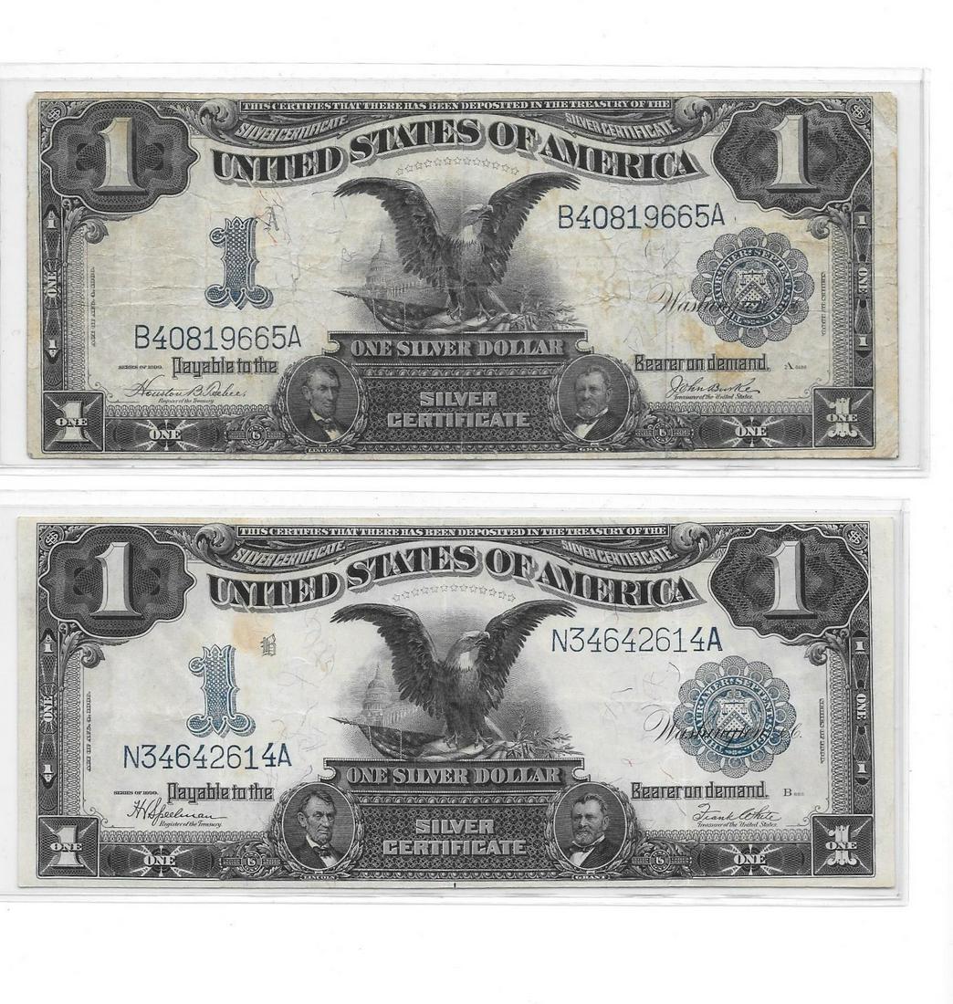 Two 1899 Black Eagle Silver Certificates VF-XF (1 of 2)