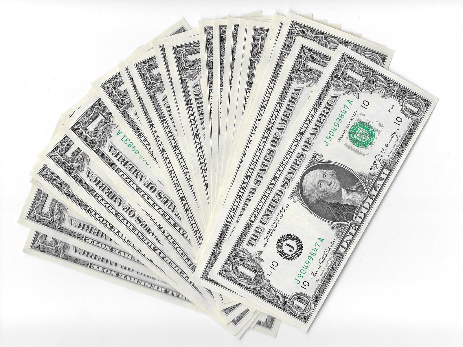 25 Consecutive 1969 C FRN $1 Notes Unc. (1 of 2)