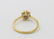 18K Yellow Gold Diamond and Emerald Flower Ring - 2