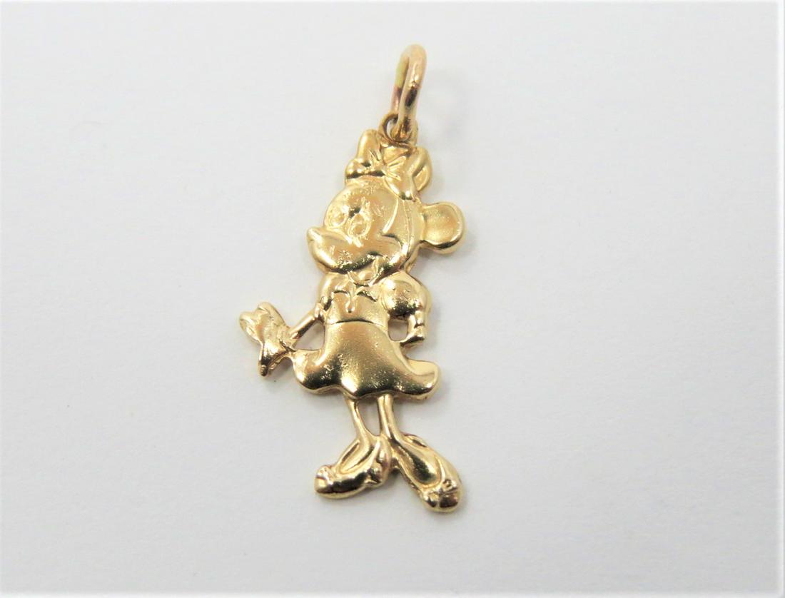 14K Yellow Gold Disney Minnie Mouse Pendant (1 of 3)