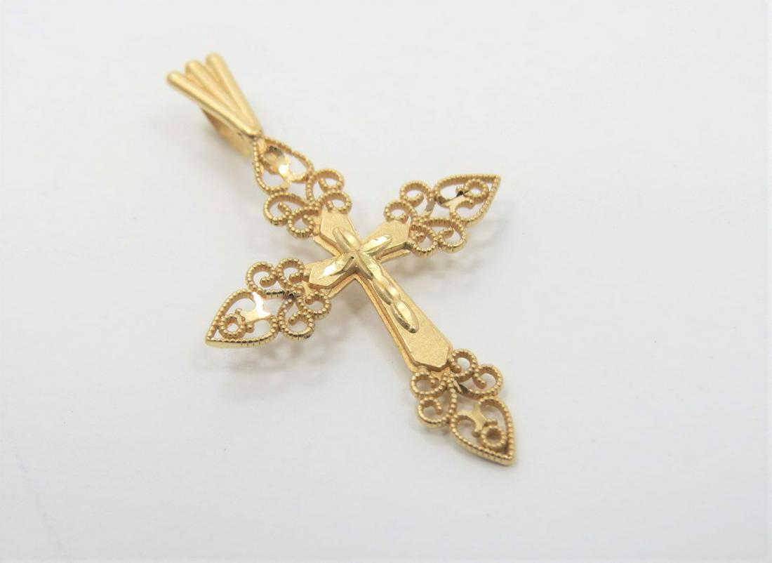 14K Yellow Gold Cross (1 of 3)