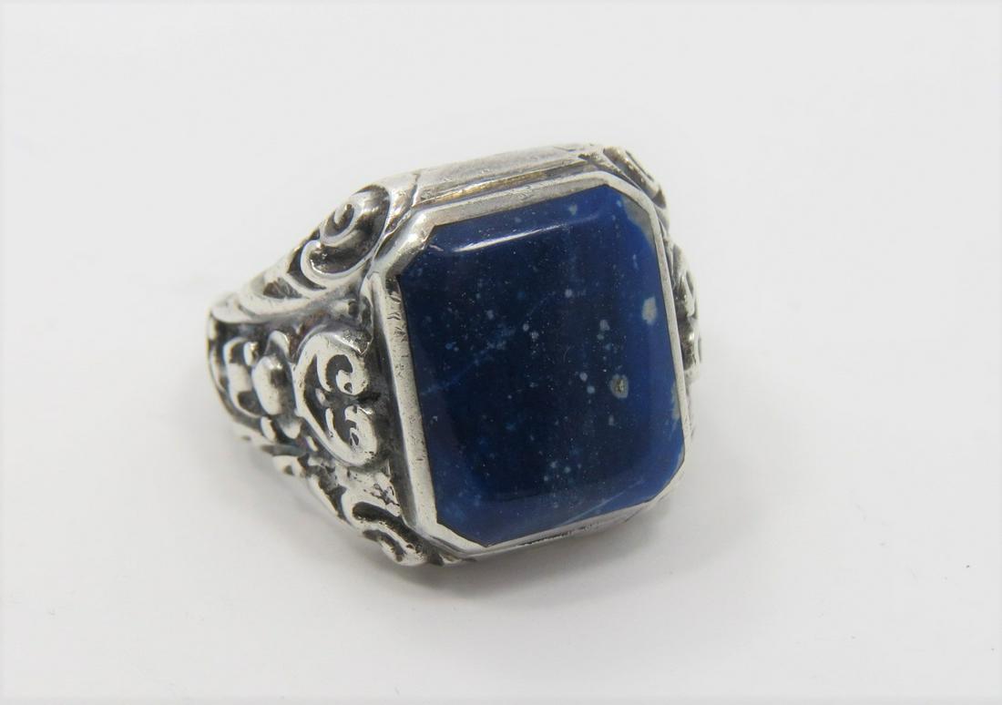 Sterling and Lapis Lazuli Men's Estate Ring (1 of 4)