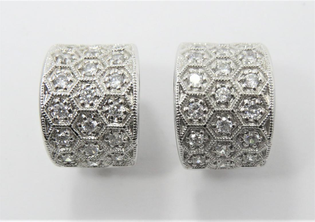 Sterling Silver Half Hoop Earrings (1 of 2)