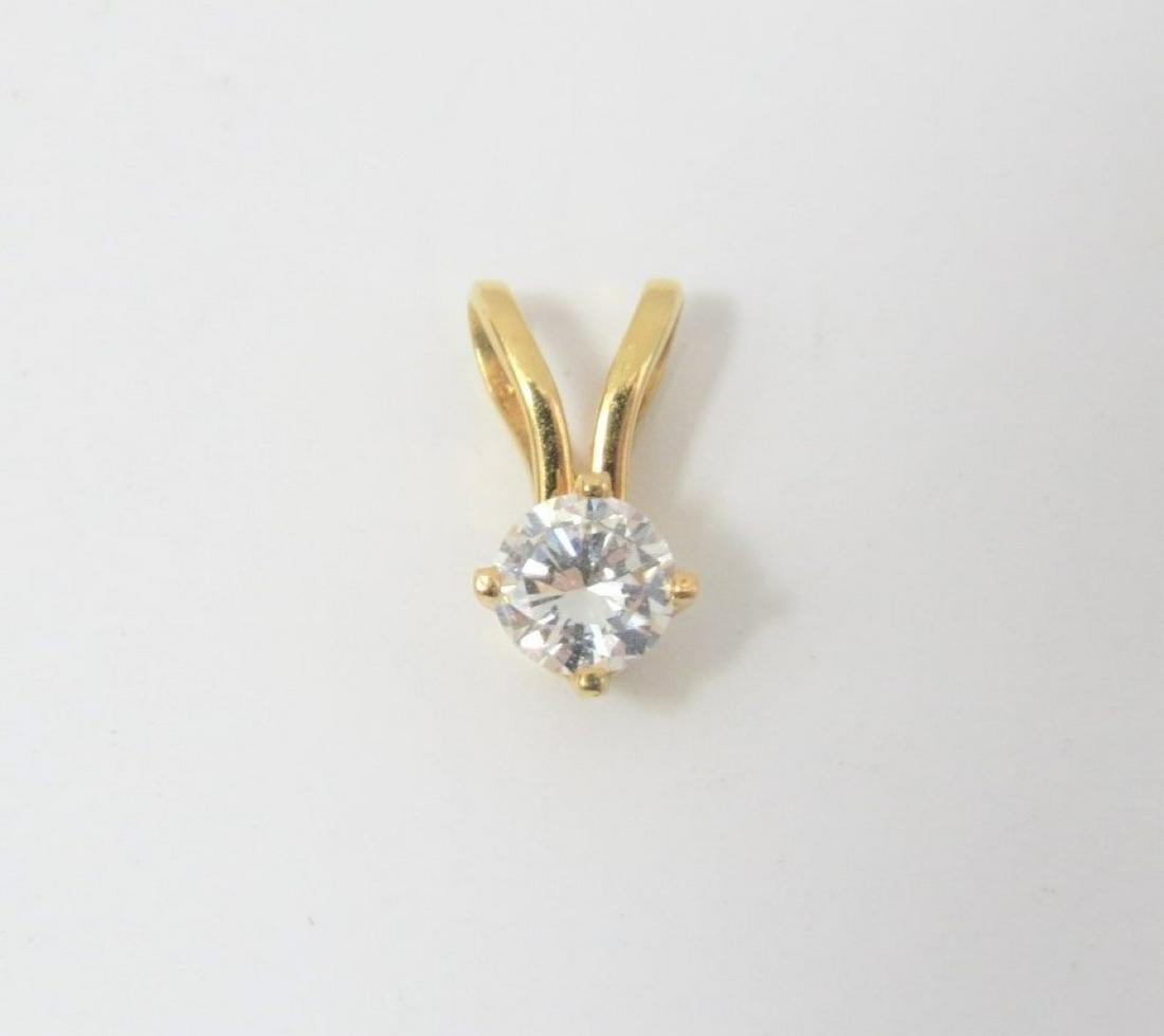 14K Yellow Gold Diamond Pendant (1 of 2)