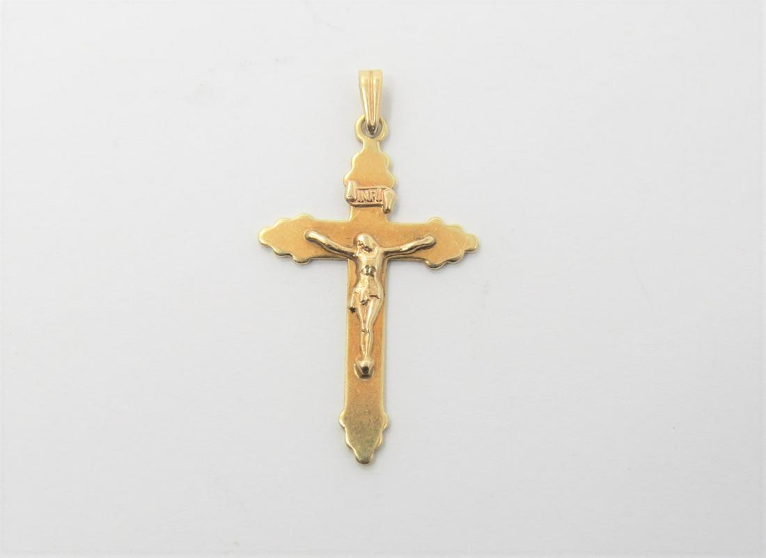 14K Yellow Gold Crucifix Pendant (1 of 2)