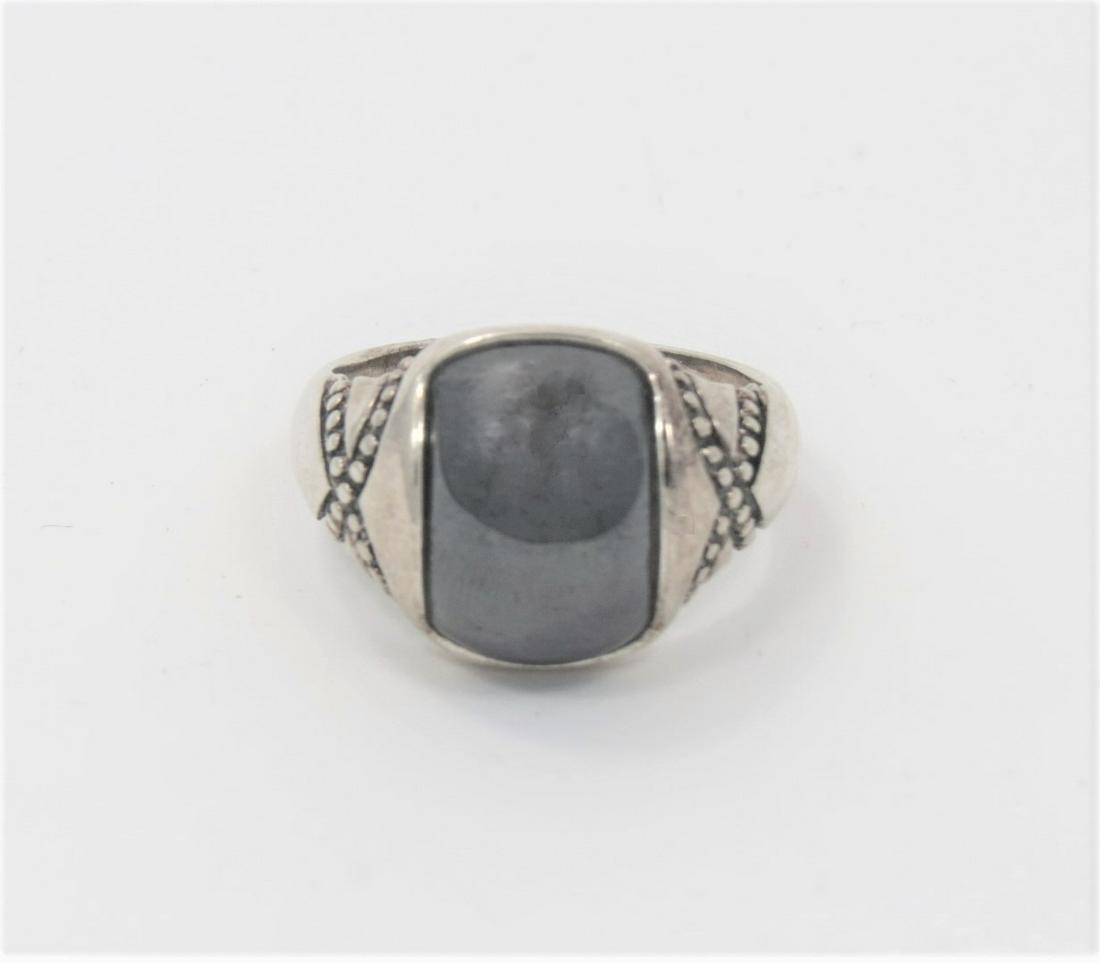 Sterling Silver and Hematite Ring (1 of 2)