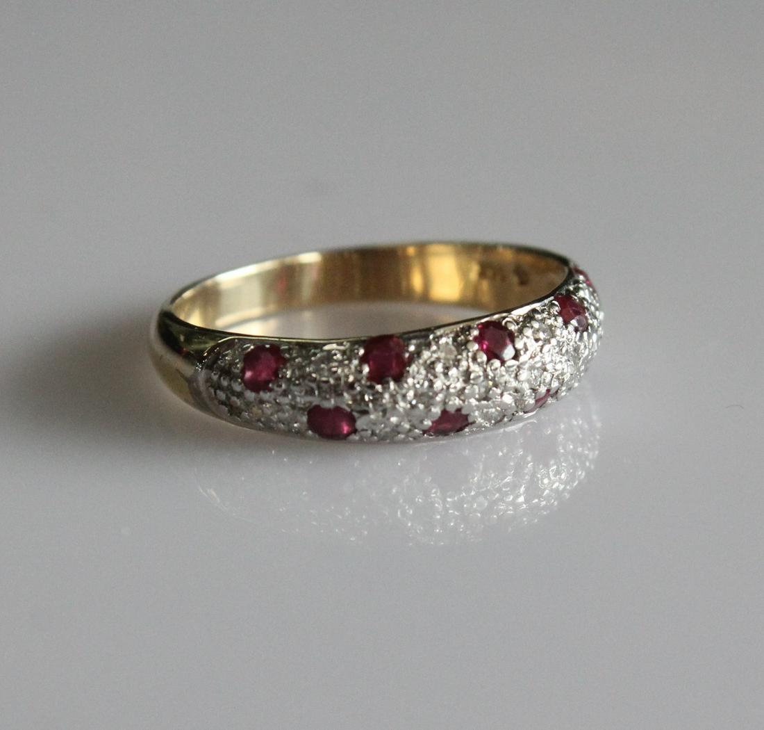 14K Yellow Gold Diamond and Ruby Ring (1 of 2)