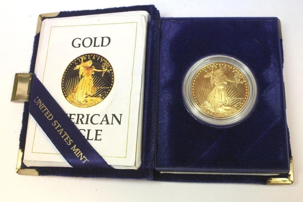 1986 1 oz $50 Proof Gold American Eagle (1 of 5)
