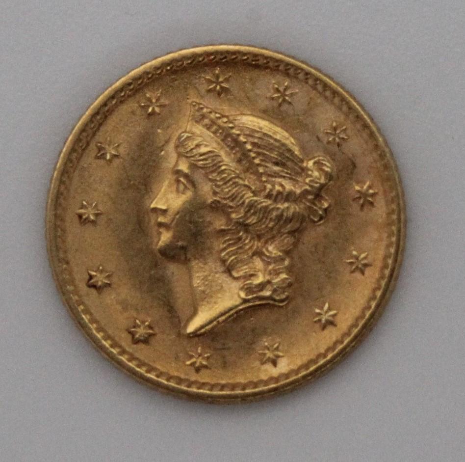 1853 Type 1 Gold Dollar AU (1 of 2)